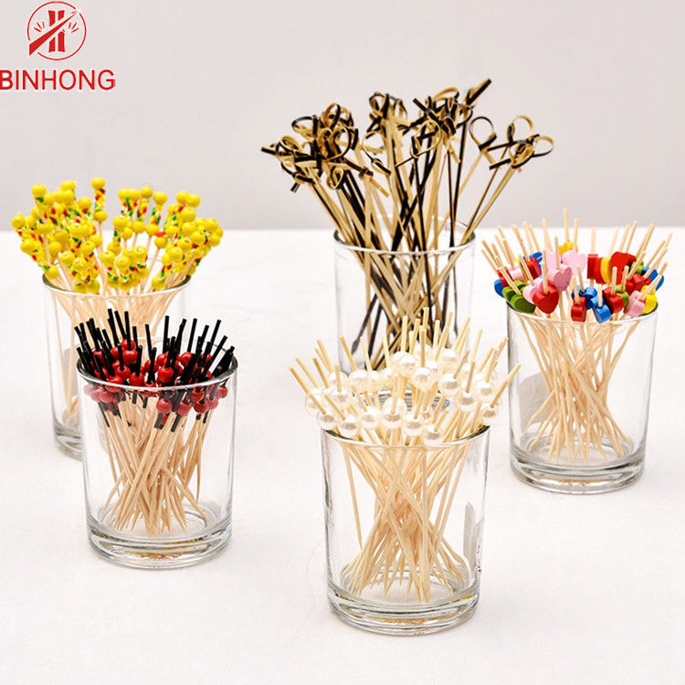 Varas de bambu lustradas amigáveis do espeto de Eco 12cm