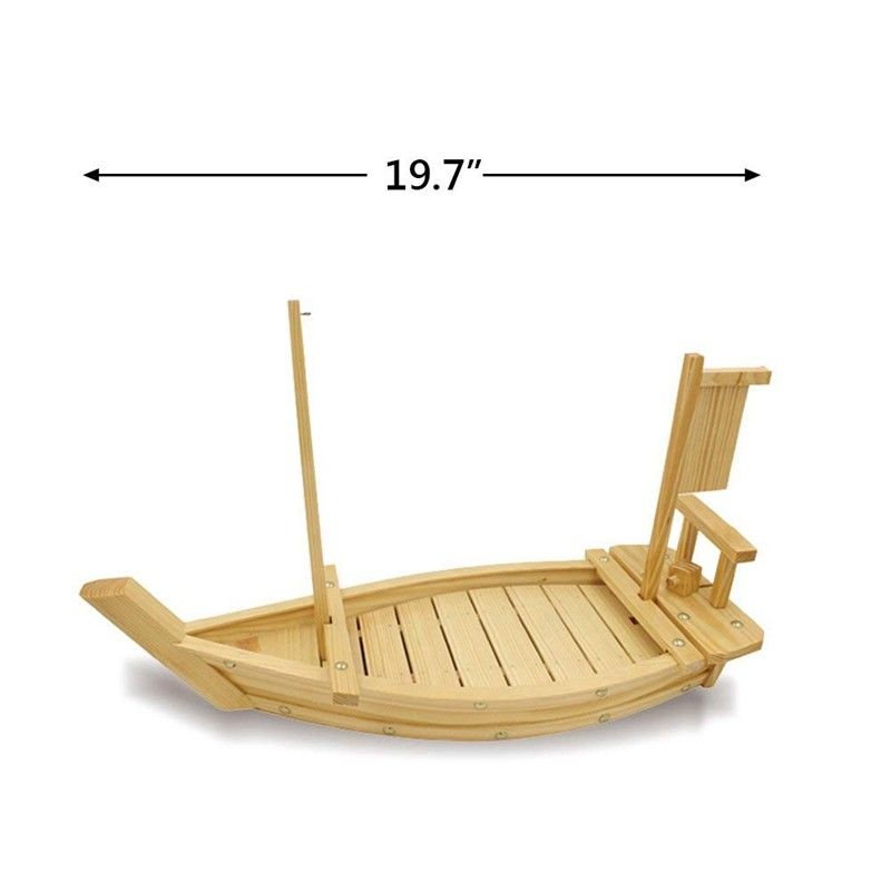 100% 23" de bambu natural barco Tray For Restaurant do sushi
