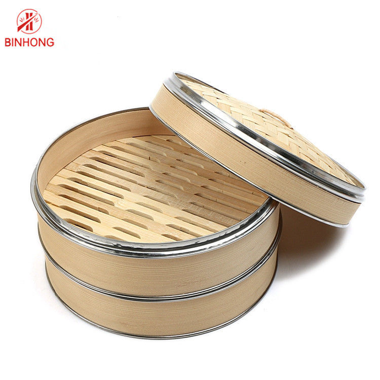 Mini Natural Bamboo Food Steamer para bolinhas de massa Dim Sum dos peixes da carne dos vegetais do arroz