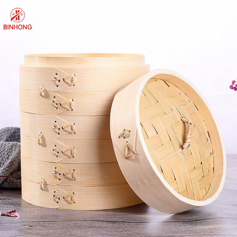 Mini Natural Bamboo Food Steamer para bolinhas de massa Dim Sum dos peixes da carne dos vegetais do arroz