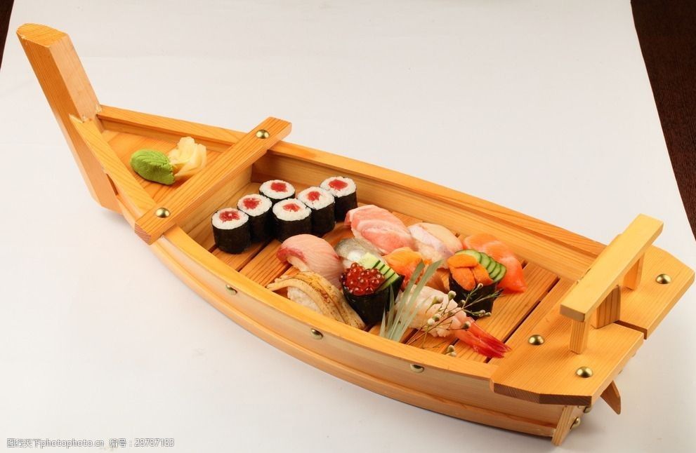 Bandeja sustentável do barco do sushi de Dragon Shape 60CM