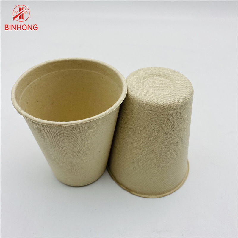 Polpa natural da cor que molda os copos de papel descartáveis 8oz biodegradável