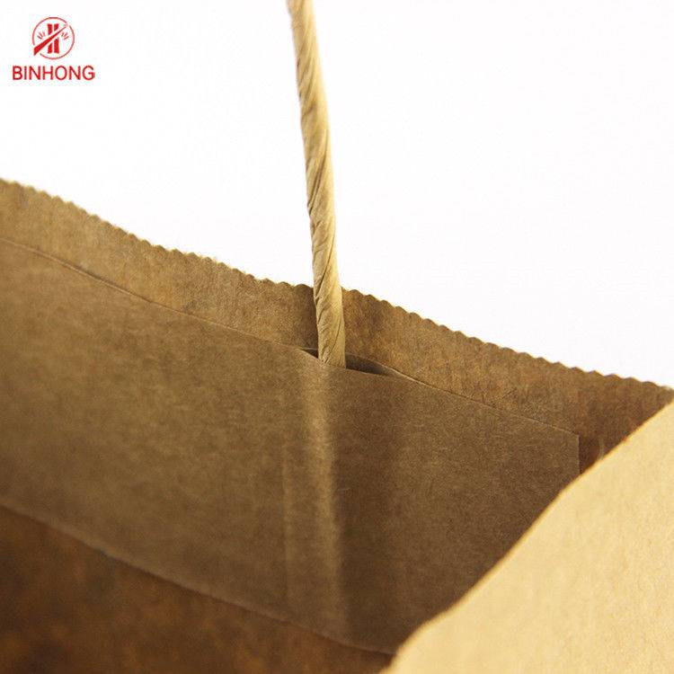 Saco de papel feito sob encomenda de Logo Brown Flexo Printing Kraft