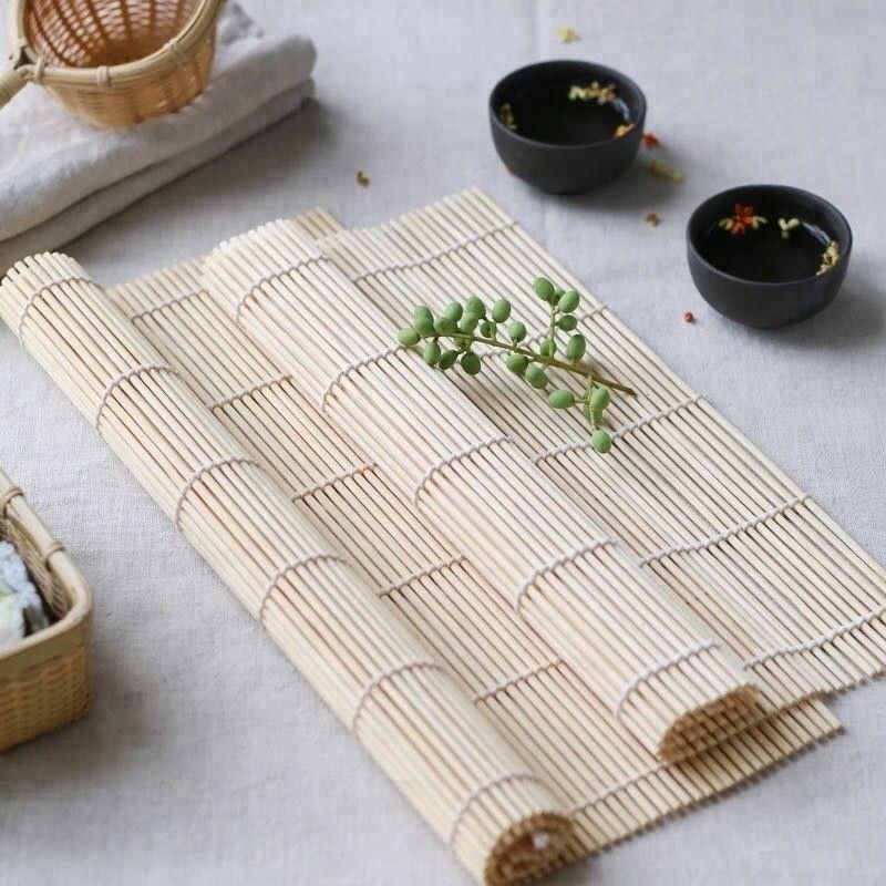 Esteira de rolamento de bambu natural durável da cor 27cm
