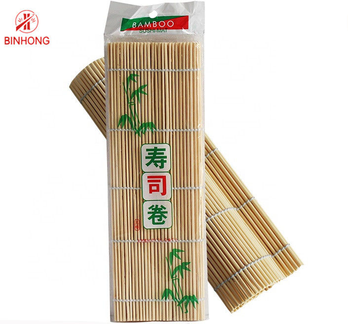 ISO9001 multifuncional 24cm*24cm Mat For Sushi de bambu