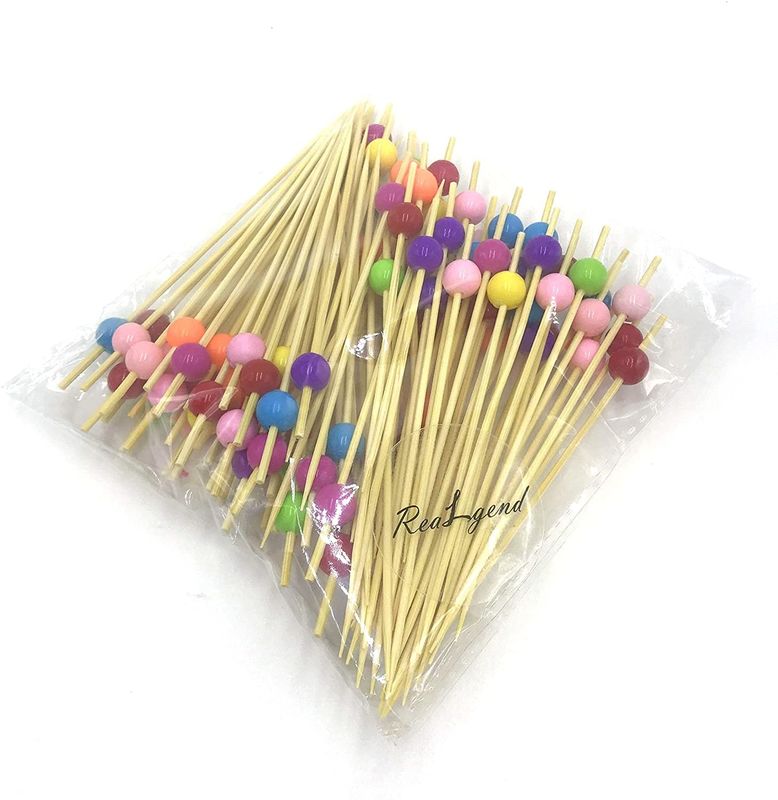 Espetos feitos sob encomenda da vara de Logo Art Natural Craft Fruit Bamboo