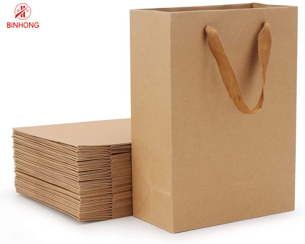 Malote ereto de papel colado de 30cm com punhos torcidos