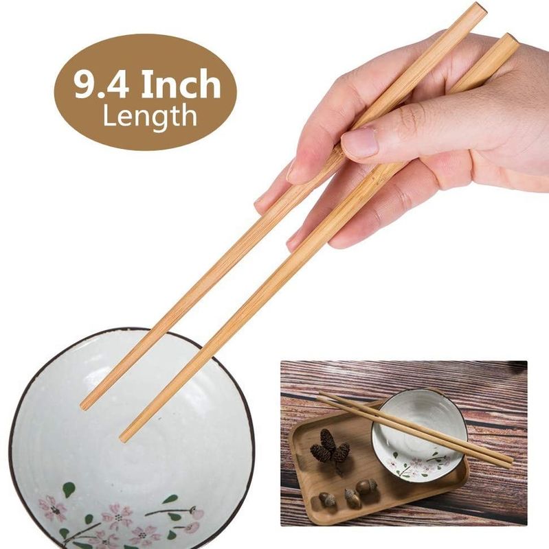 Hashis de bambu descartáveis quadrados carbonizados de 24cm
