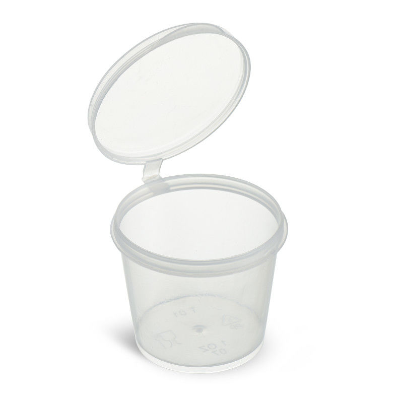 50ml Mini Copo para Molho PP Transparente PP Copo para Molho com Tampa