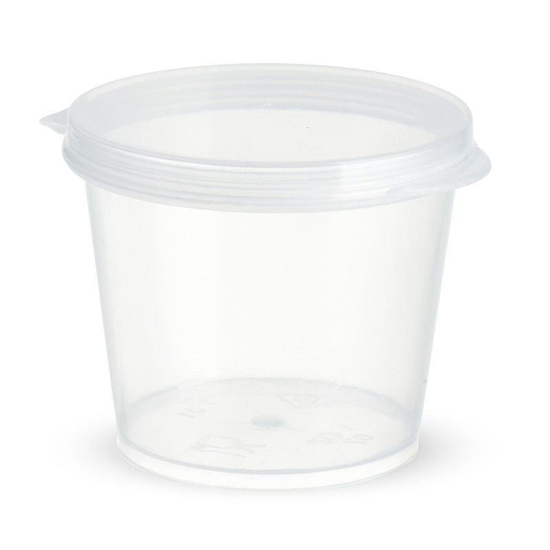 50ml Mini Copo para Molho PP Transparente PP Copo para Molho com Tampa