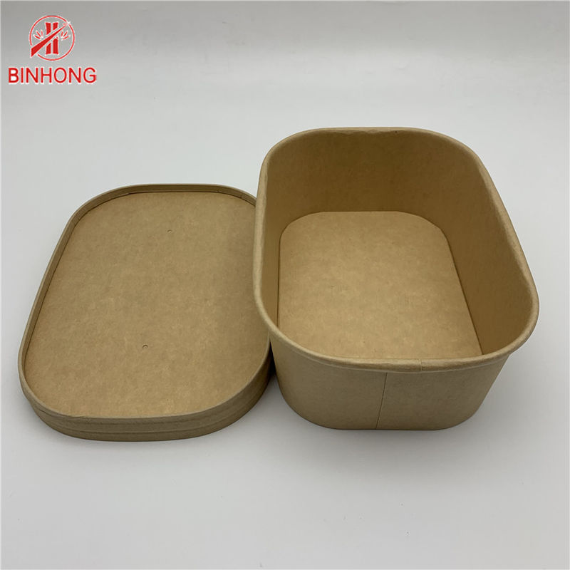 Recipiente de alimento descartável amigável do papel de embalagem de Eco 750ml