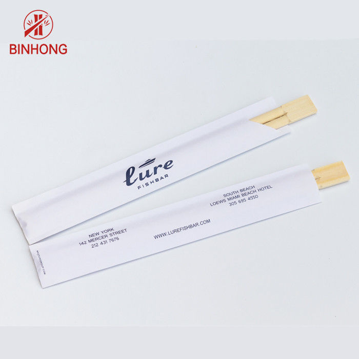 Hashis de bambu de 24CM TENSOGE Dispossiable com o meio papel envolvido