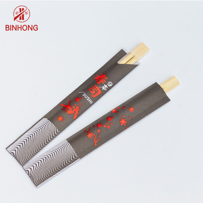 Hashis 21cm de bambu descartáveis do sushi com luva de papel