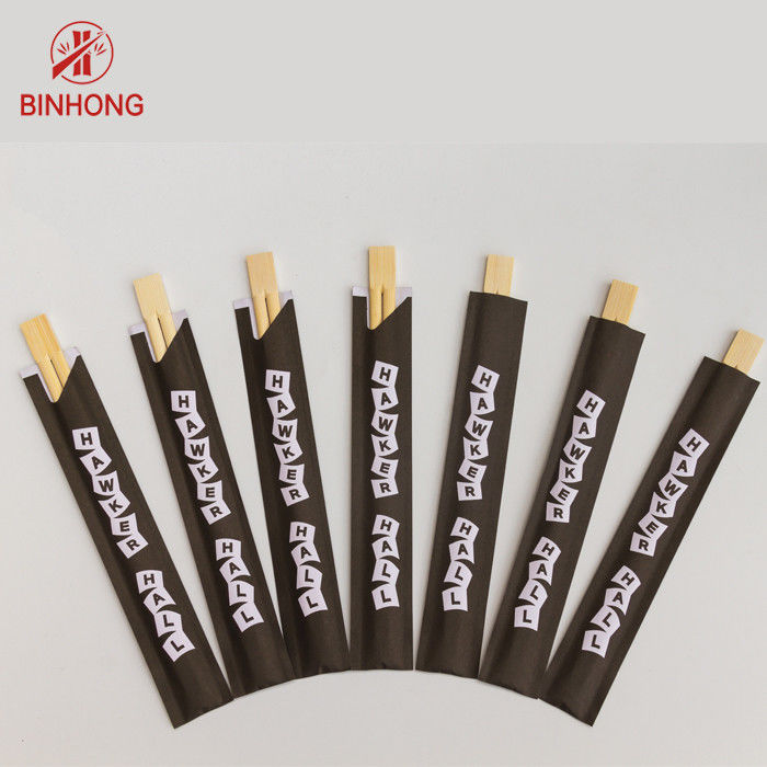 Hashis 21cm de bambu descartáveis do sushi com luva de papel