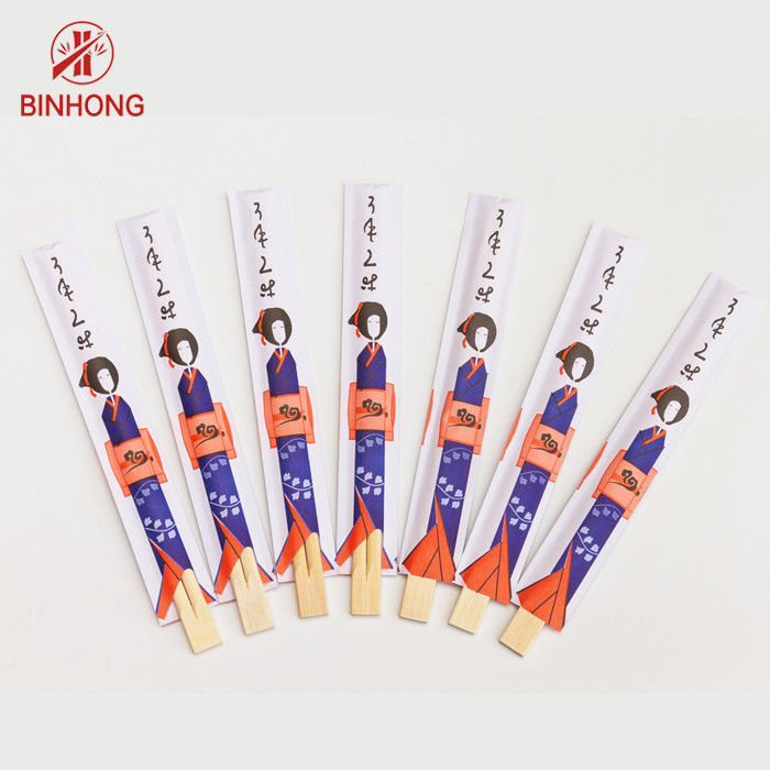 Os hashis de bambu impressos feitos sob encomenda do sushi ajustaram-se personalizado com logotipo