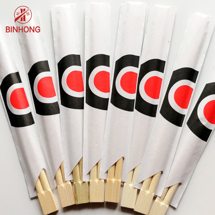 Hashis de bambu naturais gêmeos do envoltório do saco de papel para o alimento coreano