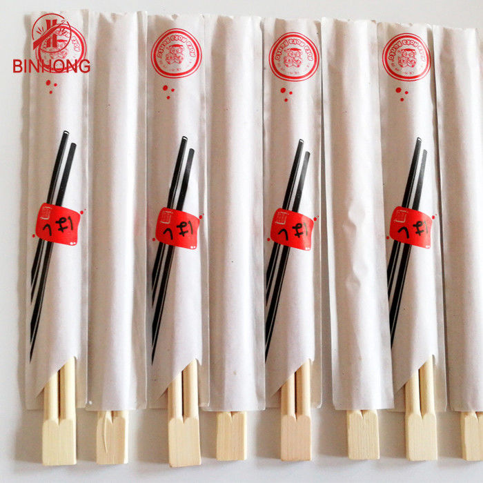 hashis de bambu chineses descartáveis de 20cm com a meia luva do papel