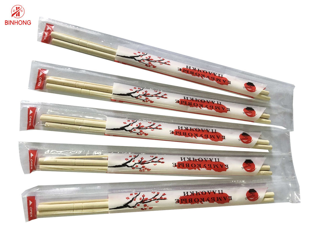 Hashis de bambu principais redondos do bloco de OPP 20cm/23cm