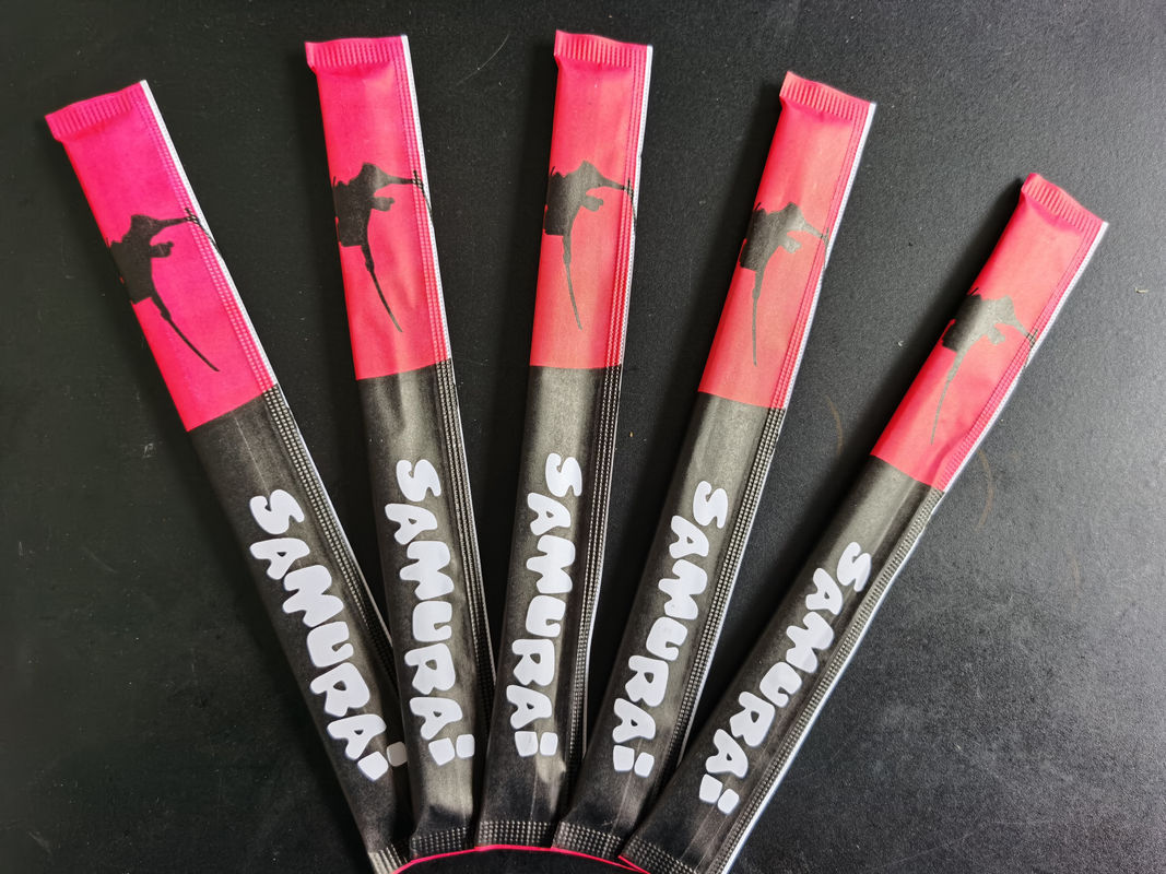 Hashis de bambu descartáveis, a melhor qualidade dos gêmeos de papel completos da embalagem 21cm