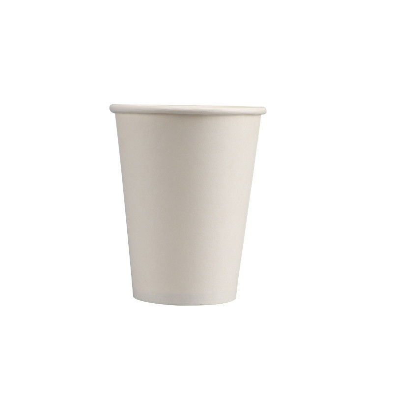 copo de papel descartável inferior de café branco da parede de 12oz 60mm único biodegradável