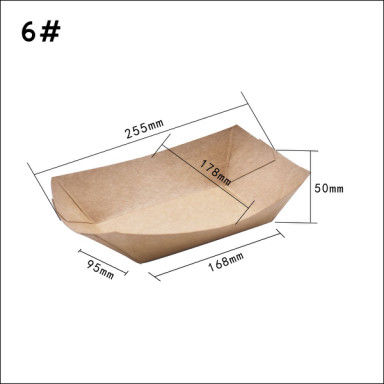 recipiente do barco do papel de embalagem de 100 280 530ml para a flor do arroz da galinha