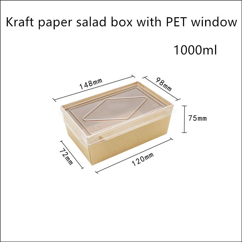 Recipientes de alimento descartáveis do papel de embalagem da tampa do ANIMAL DE ESTIMAÇÃO 2100 1600 1400ml