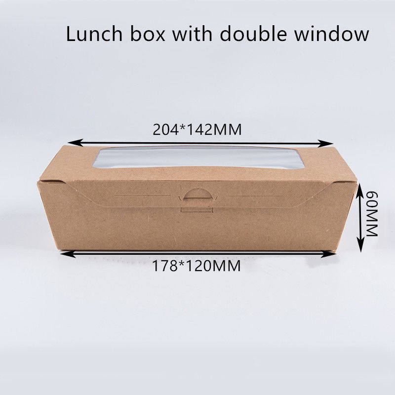 1200ml 337 lancheira do papel de embalagem de 380 400gsm com janela do ANIMAL DE ESTIMAÇÃO