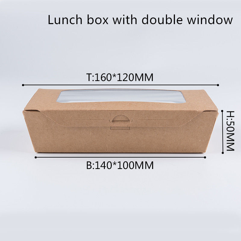 1200ml 337 lancheira do papel de embalagem de 380 400gsm com janela do ANIMAL DE ESTIMAÇÃO