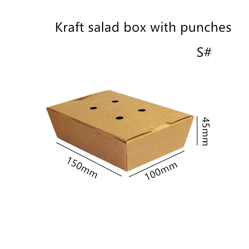 O papel de embalagem da salada leva embora descartável Microwavable da caixa com perfuradores