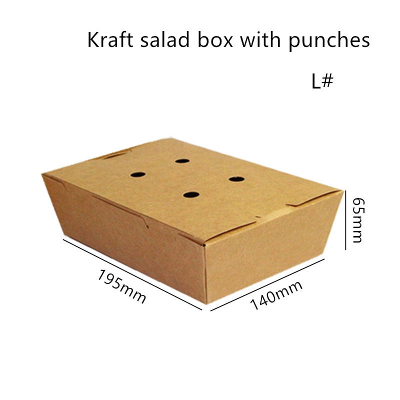 O papel de embalagem da salada leva embora descartável Microwavable da caixa com perfuradores