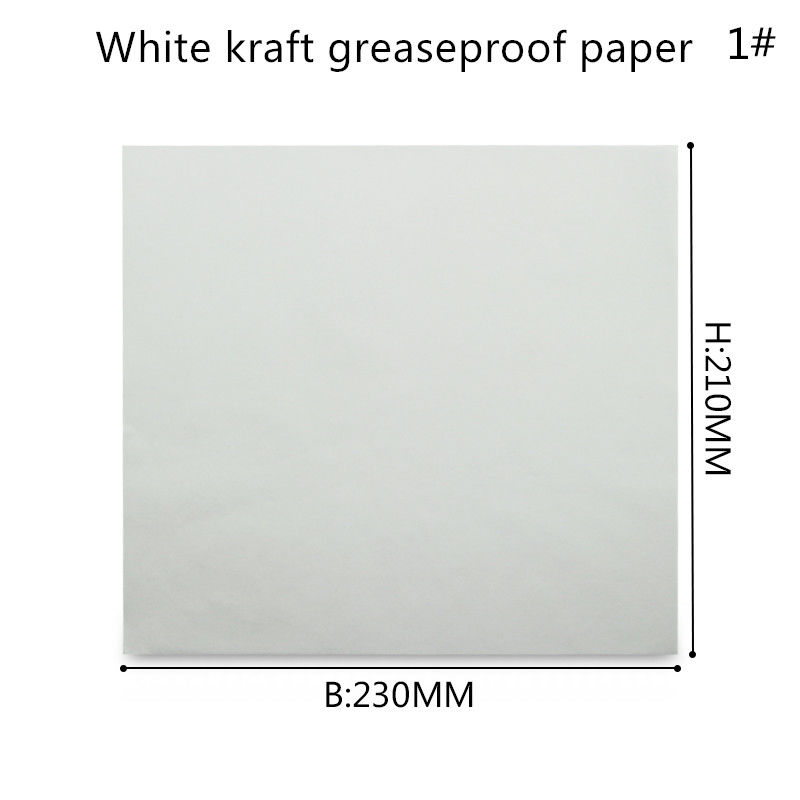 Papel de cozimento à prova de graxa branco descartável sem impressão