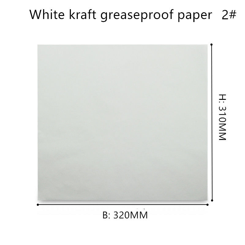 Papel de cozimento à prova de graxa branco descartável sem impressão