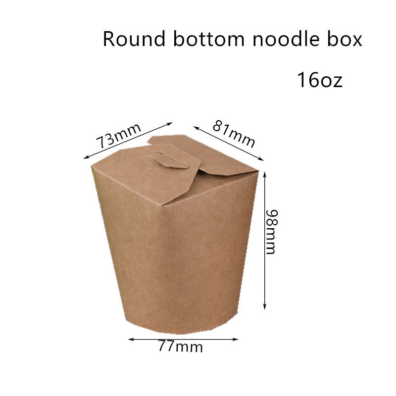 caixa descartável do macarronete de 16oz 26oz 32oz com parte inferior redonda