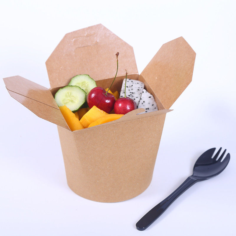 o PE 18gsm revestiu o recipiente de alimento descartável de papel com a impressão de CMYK Litho