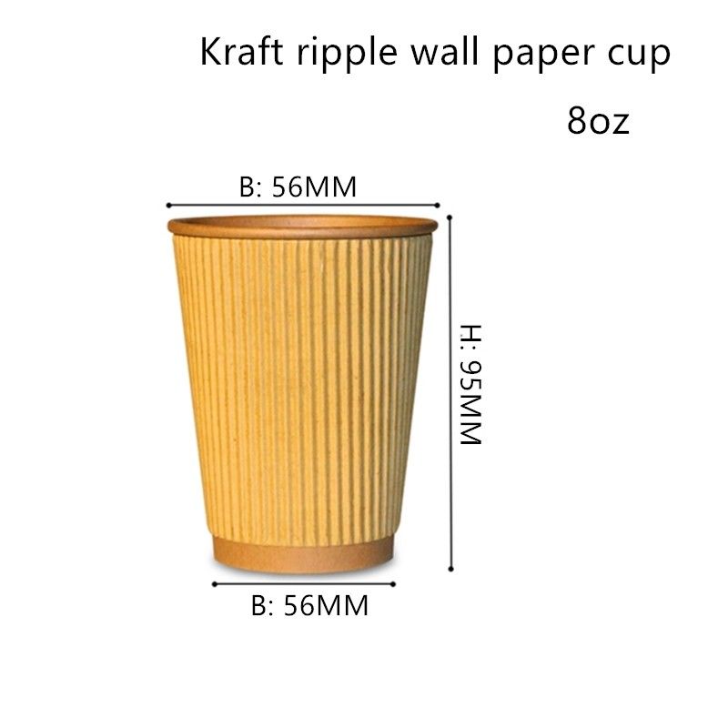 Copo bebendo descartável ondulado 16oz 20oz de papel de embalagem de 300gsm