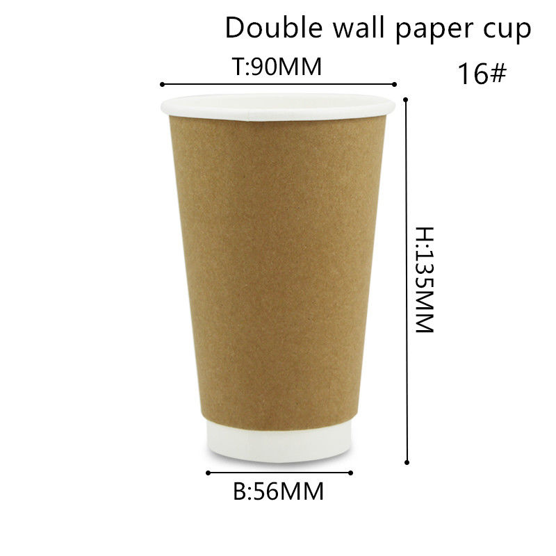 Copos quentes e frios biodegradáveis 8oz 12oz 16oz da bebida