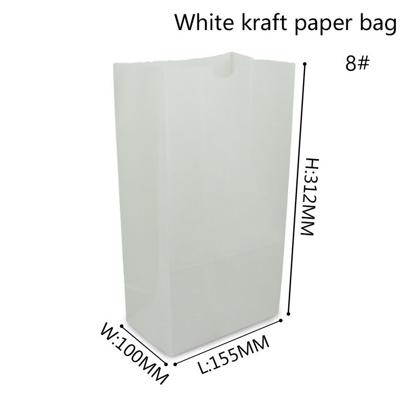 Papel de embalagem branco reciclável Carry Bags For Food Packaging de 60gsm 70gsm