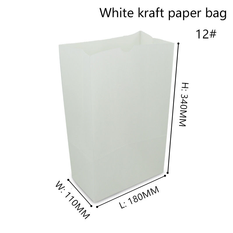 Papel de embalagem branco reciclável Carry Bags For Food Packaging de 60gsm 70gsm