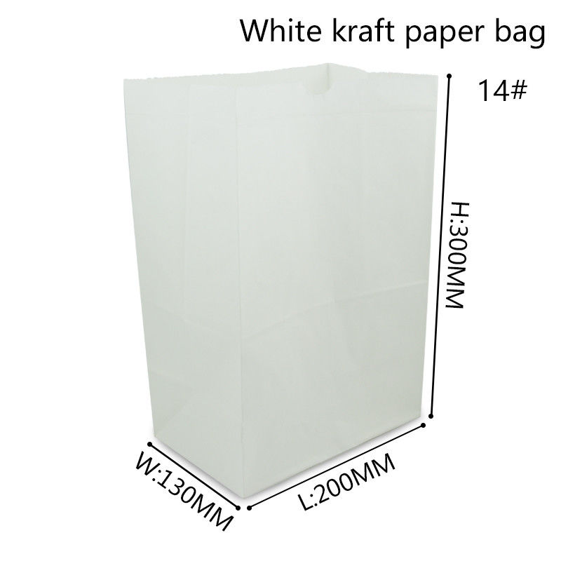 Papel de embalagem branco reciclável Carry Bags For Food Packaging de 60gsm 70gsm