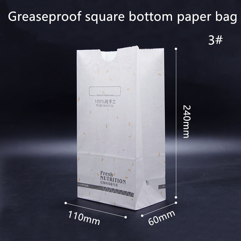O PE inferior liso biodegradável da cera revestido alinhou sacos de papel de Kraft para cookies