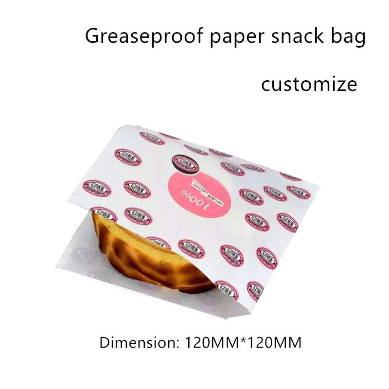 PE quadrado 55gsm revestido que envolve o saco de papel para o hamburguer