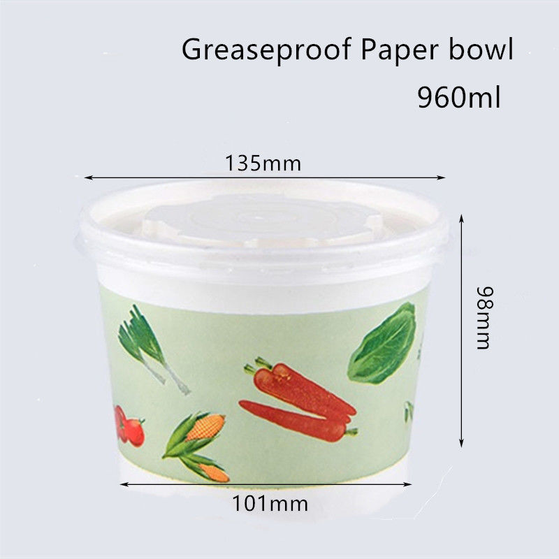 Flexo que imprime a bacia de papel descartável à prova de graxa para a sopa