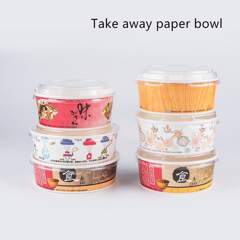 Lubrifique PE resistente a bacia de papel revestida do fast food 240gsm