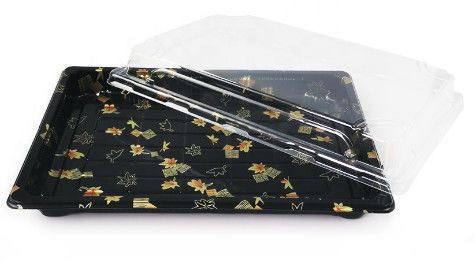 Recipiente plástico descartável empilhável do sushi do picosegundo