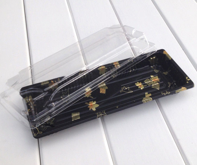 Recipiente plástico descartável empilhável do sushi do picosegundo