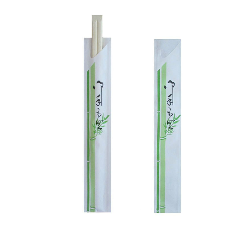 Pauzinhos redondos com logotipo personalizado Sushi Twin Tensoge papel embrulhado opp