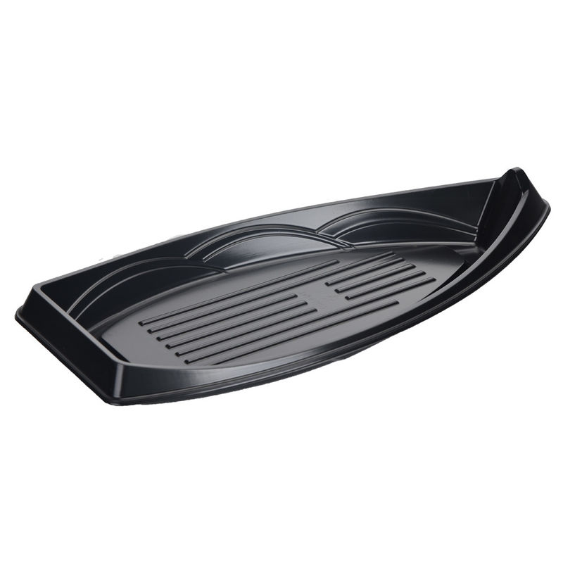 Sushi plástico Tray Stackable Eco Friendly do picosegundo da forma do barco