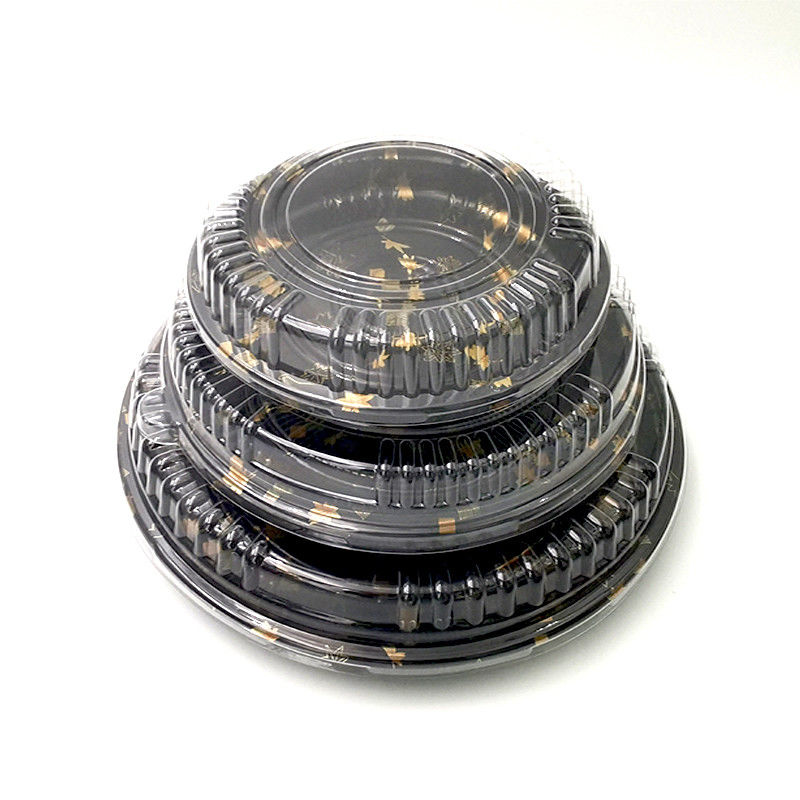 Sushi plástico descartável Tray With Transparent Lid do picosegundo