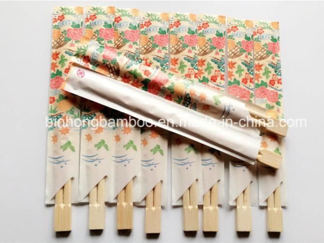 Comprimento de bambu envolvido de papel 23cm dos hashis da meia luva