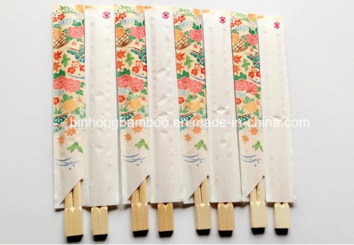 Comprimento de bambu envolvido de papel 23cm dos hashis da meia luva